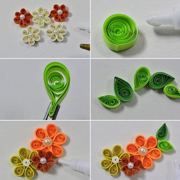 quilling flower necklaces for girls